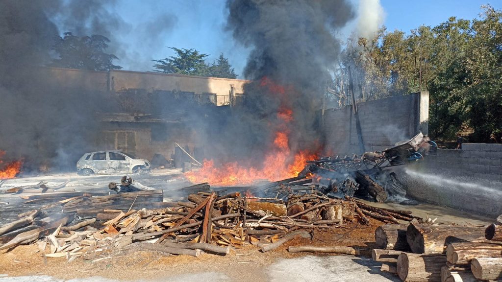 incendio frantoio san procopio