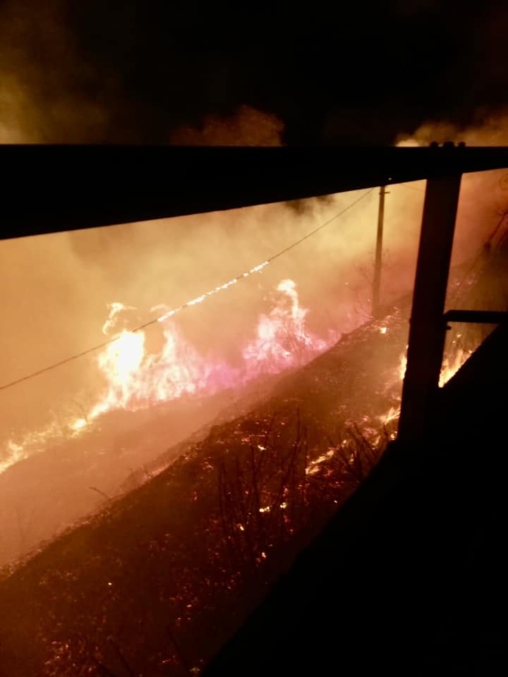 incendio sterpaglie tra bagnara e favazzina