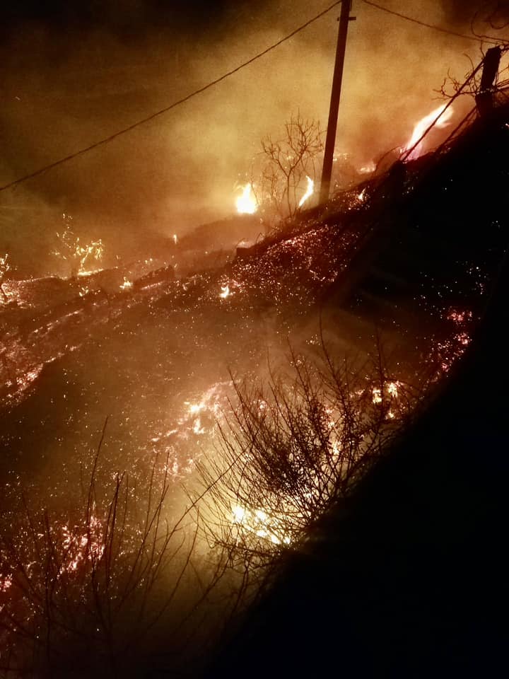 incendio sterpaglie tra bagnara e favazzina