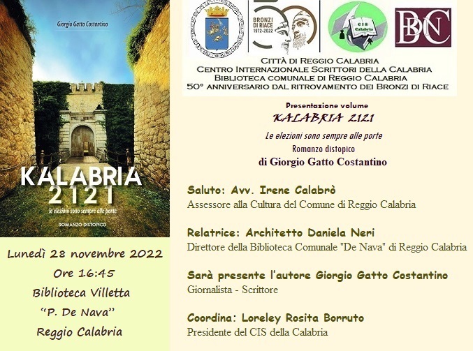 Manifesto Presentazione romanzo Kalabria 2121