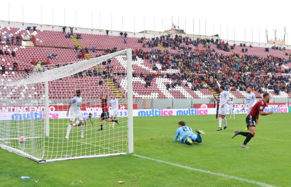 Reggina-Benevento gol Canotto