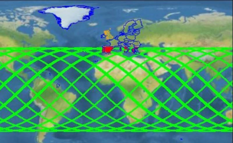 mappa traiettoria razzo cinese