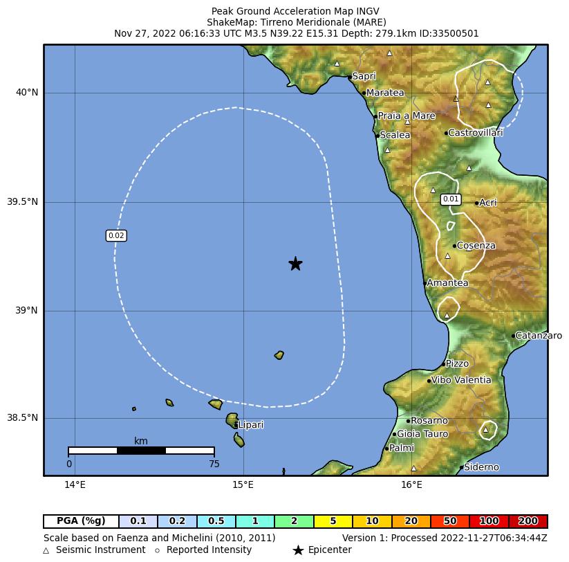 terremoto tirreno calabria