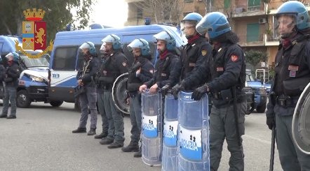 Polizia disordini partita