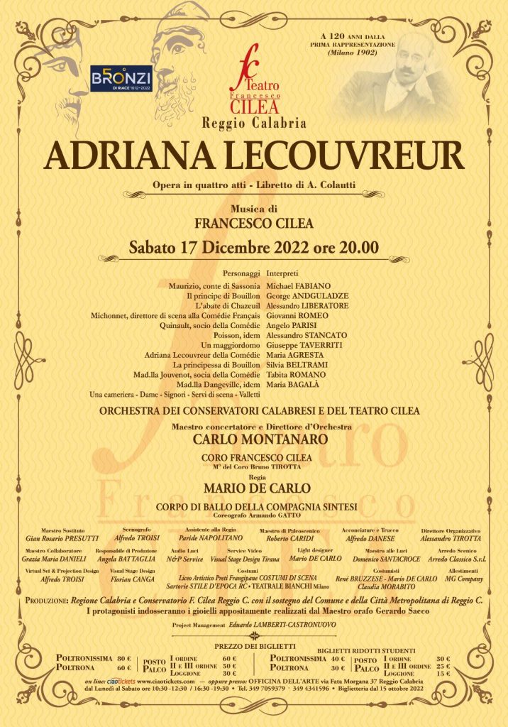 ADRIANA LECOUVREUR di Francesco Cilea