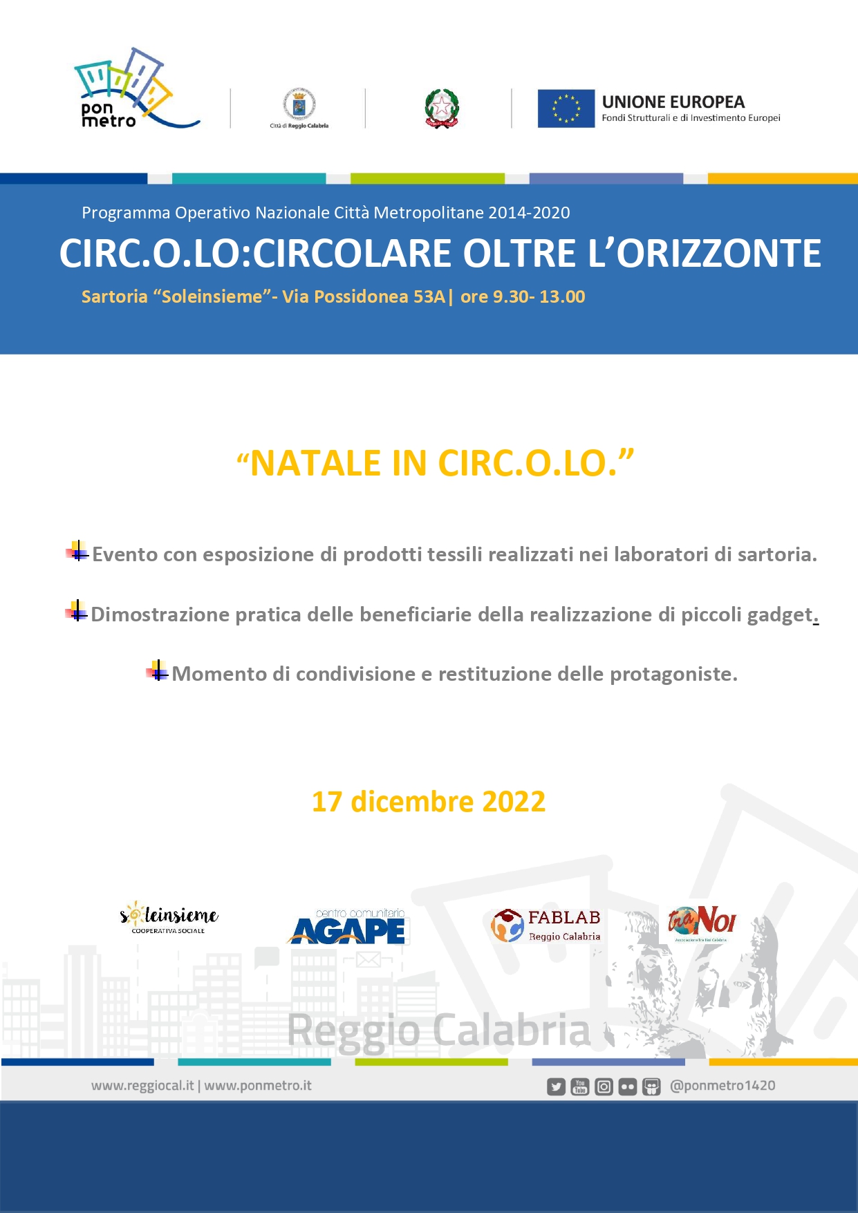 Esposizione produzione tessile progetto “Circ.O.Lo Circolare Oltre L’Orizzonte”