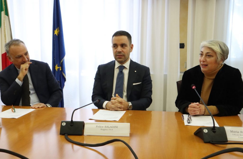 Firma protocollo d'intesa Reggina Calcio e Tribunale per i Minorenni di Reggio Calabria Cardona e Saladini