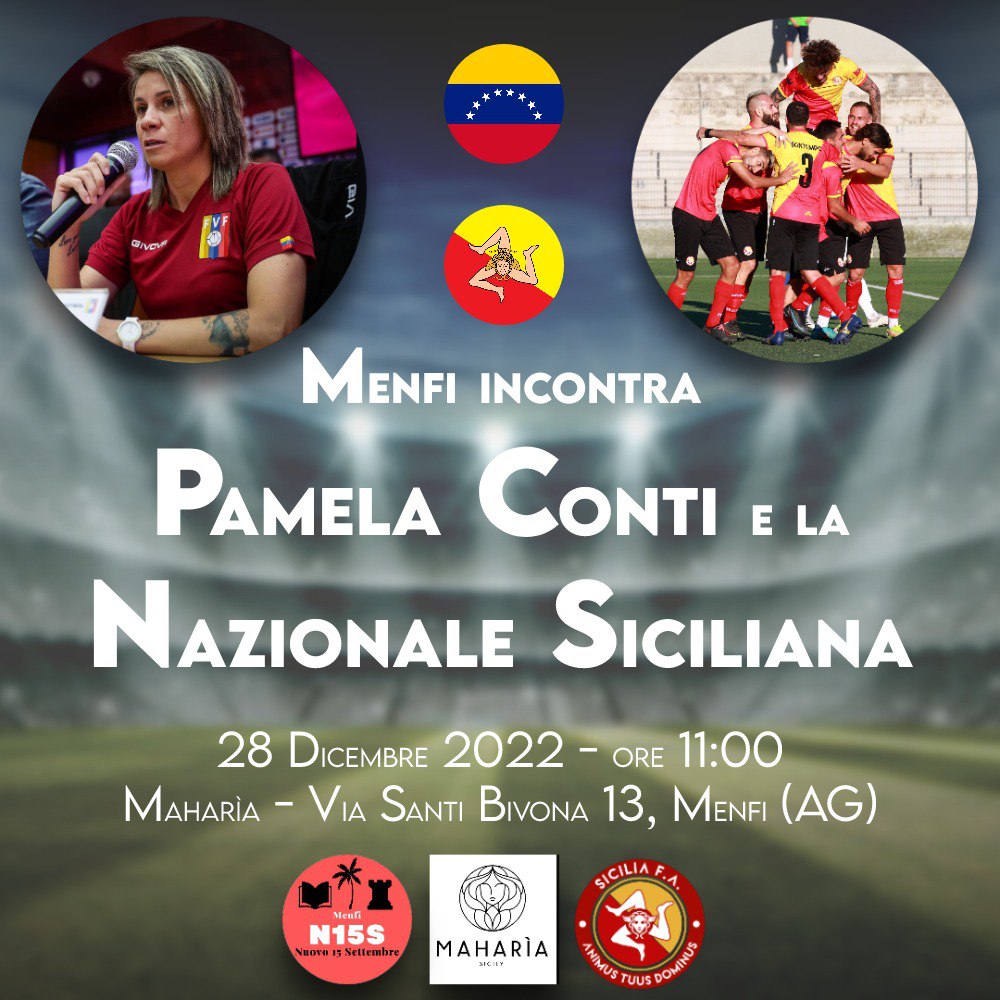 La Nazionale Siciliana a Menfi incontra la C.T. del Venezuela femminile Pamela Conti