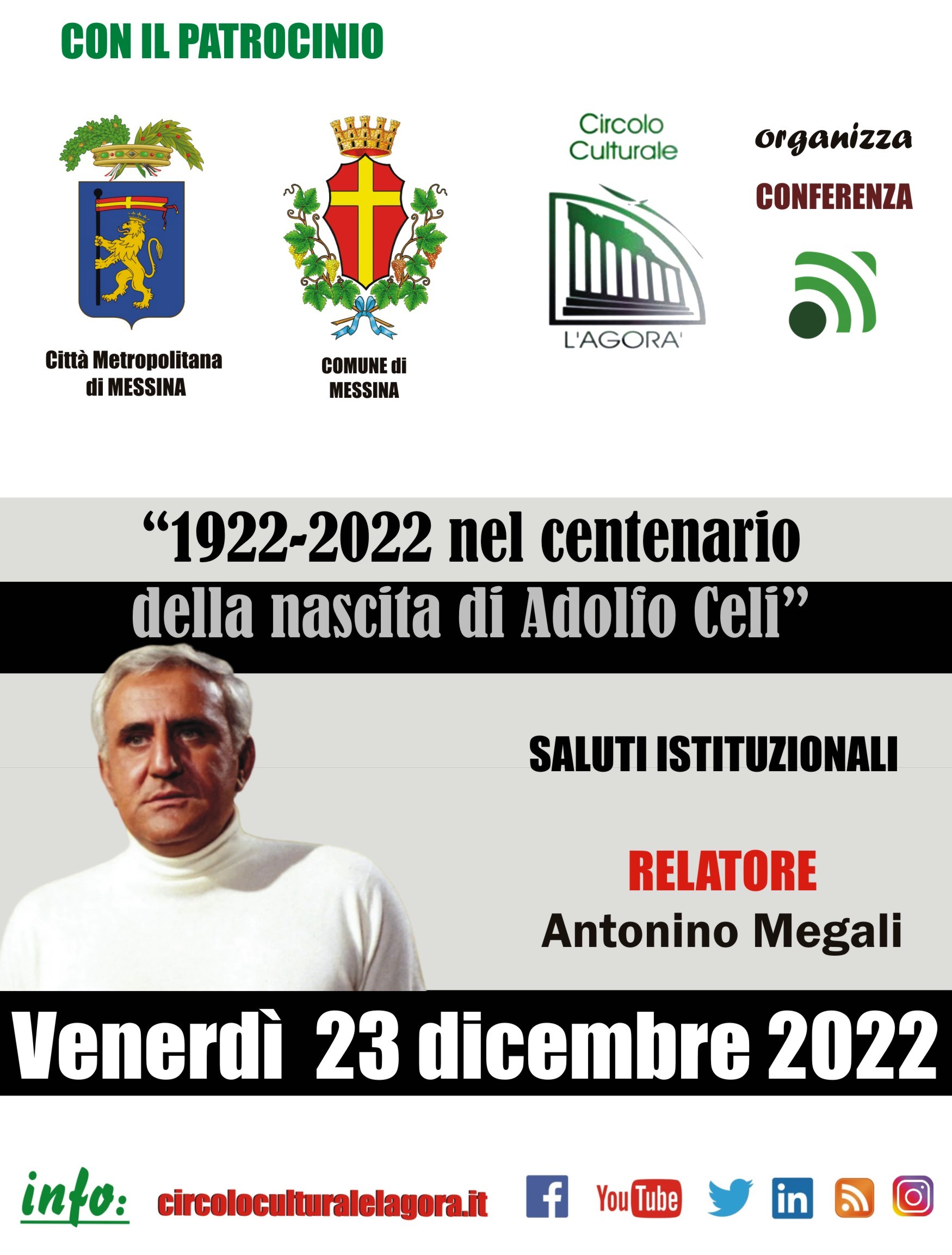 Locandina eventi Adolfo Celi