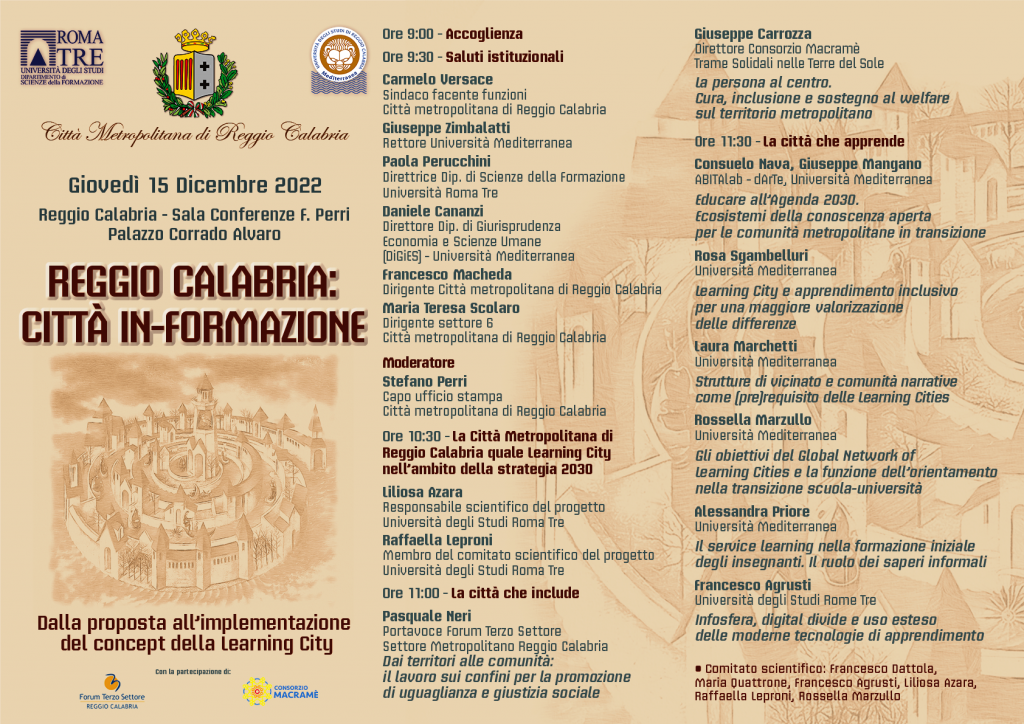 PROGRAMMA CONVEGNO Reggio Calabria learning city unesco