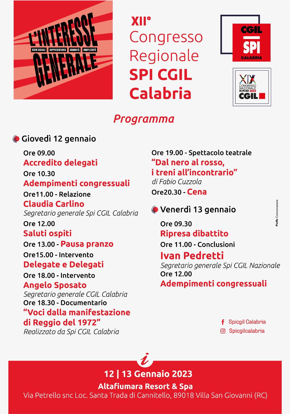 Programma Spi Cgil Calabria