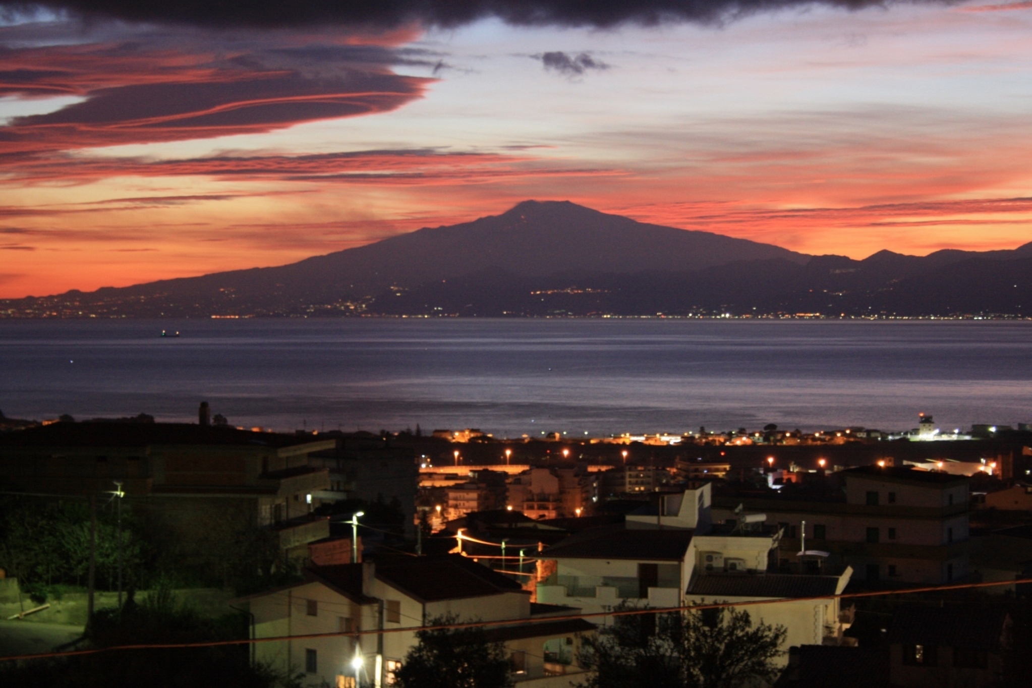 tramonto etna domenica 15 gennaio 2023