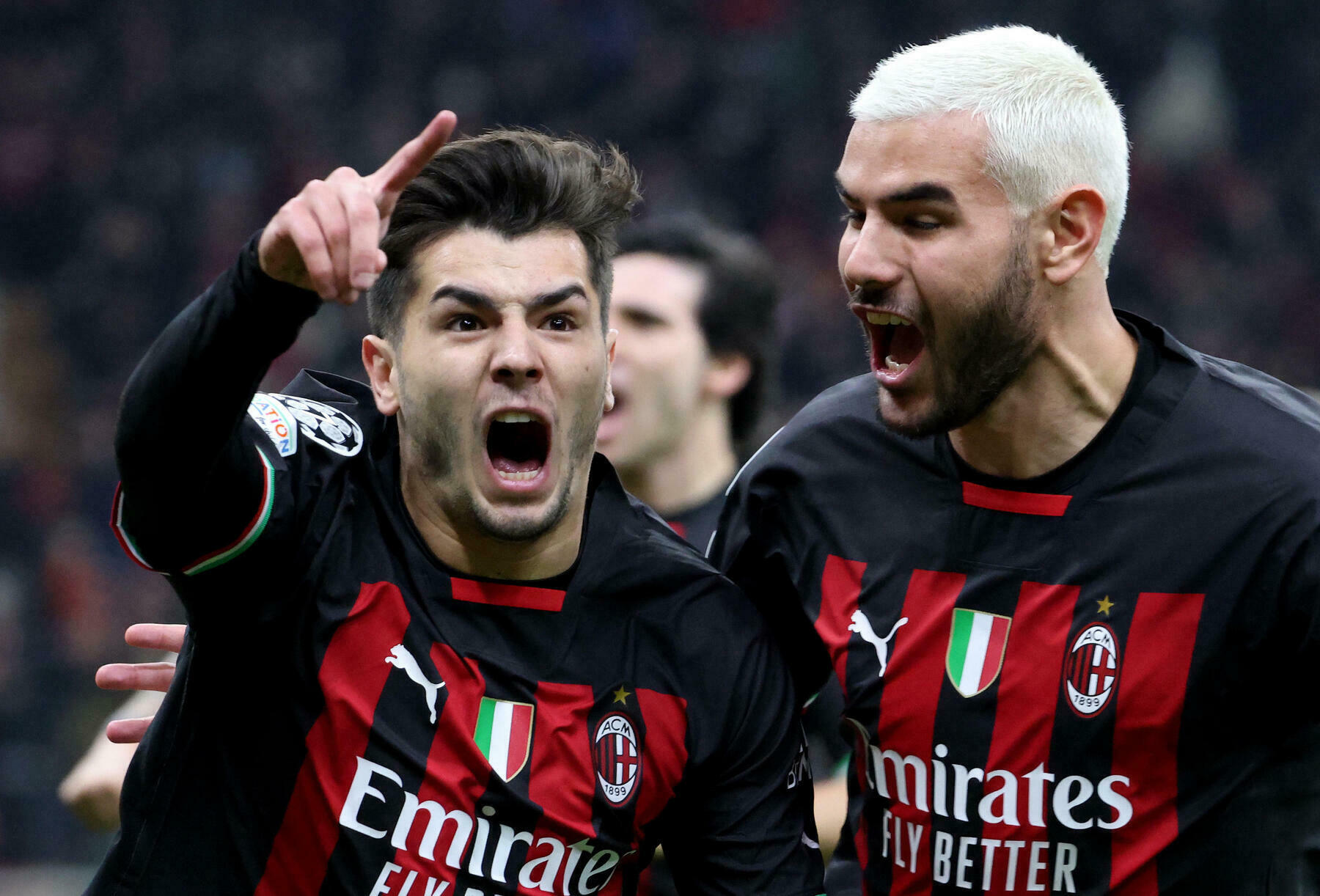 Brahim Diaz e Theo Hernandez Milan