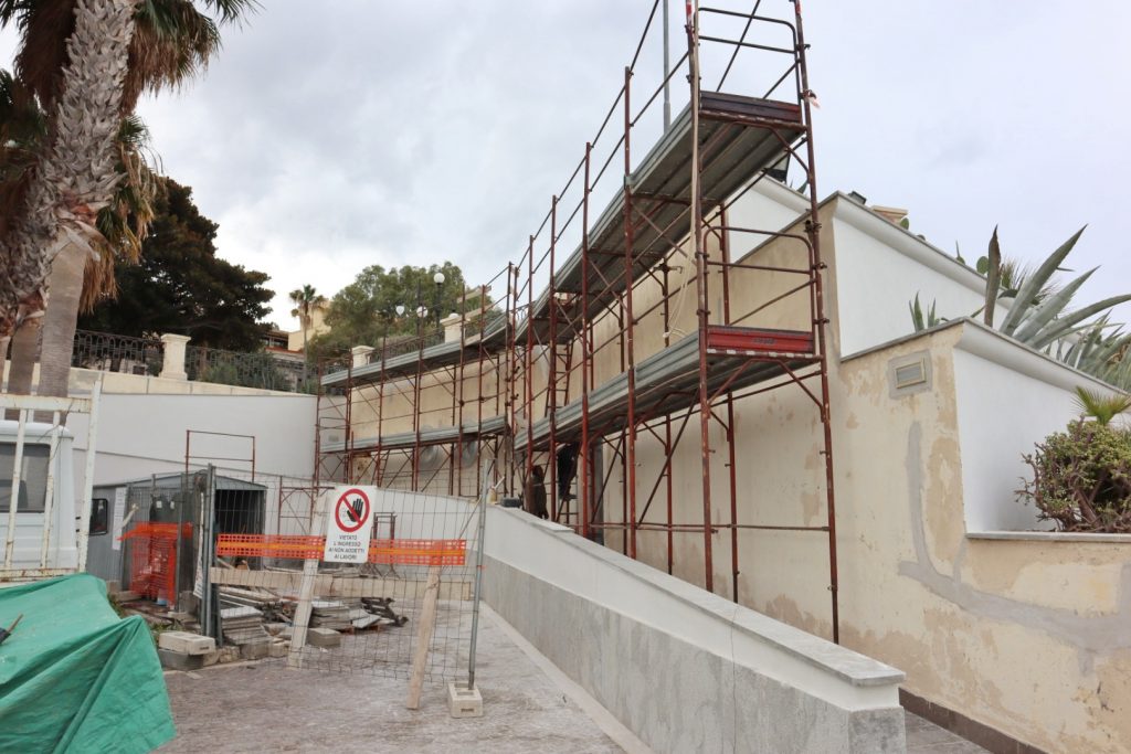 Lavori facciata Arena Reggio Calabria