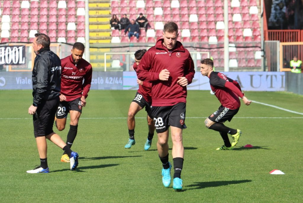 Reggina-Pisa prepartita riscaldamento Gagliolo