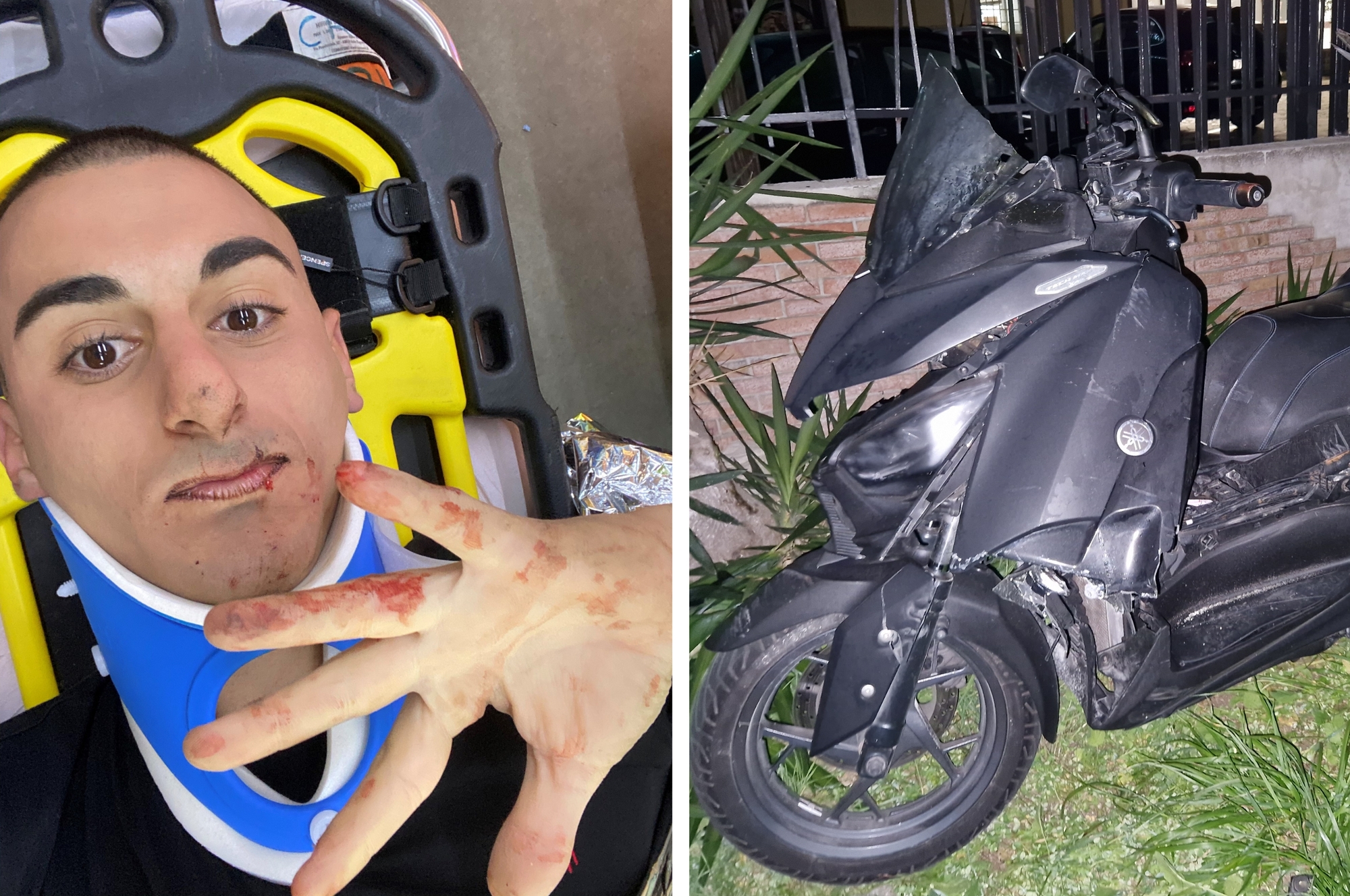 Sebastian Colnaghi incidente moto