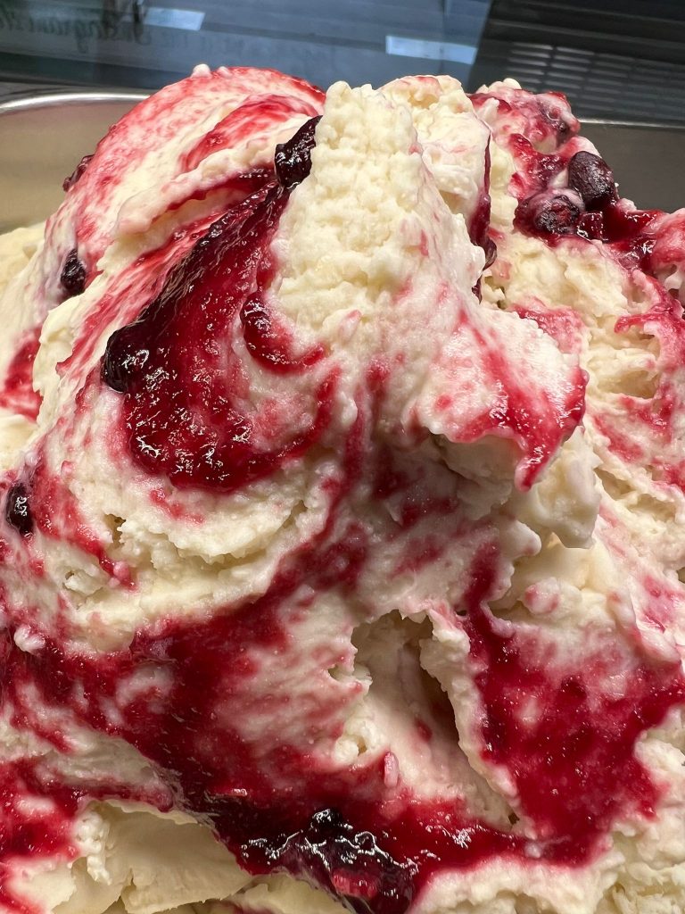 gelato al fagiolo poverello del pollino e melograno