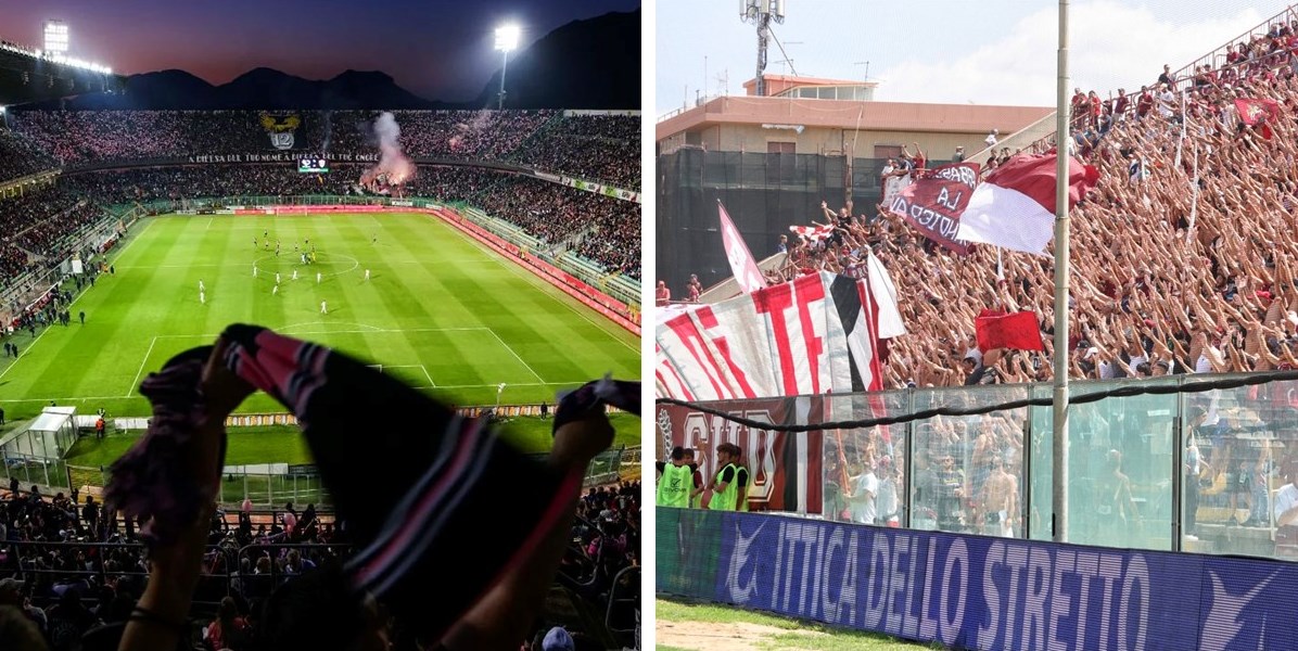 stadio barbera tifosi palermo e stadio granillo tifosi reggina