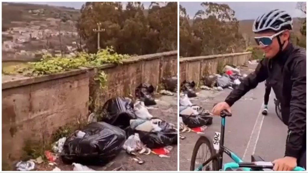 Alessandro Monaco spazzatura Giro di Reggio Calabria