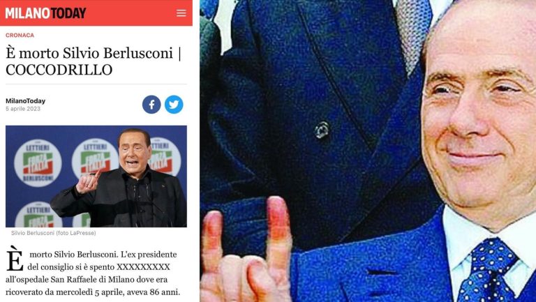 Morto Berlusconi coccodrillo