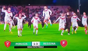 Reggina esulta a Perugia