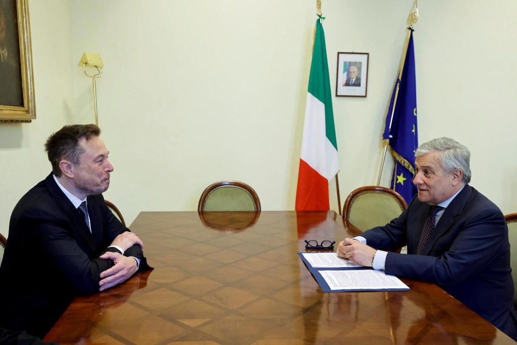 L'incontro tra Elon Musk e il Ministro degli Esteri Antonio Tajani