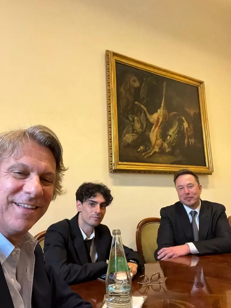 Nicola Porro intervista Elon Musk a Roma