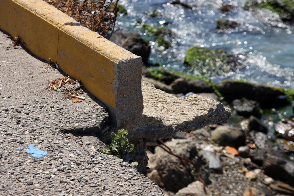 Erosione costiera Tempietto Reggio Calabria