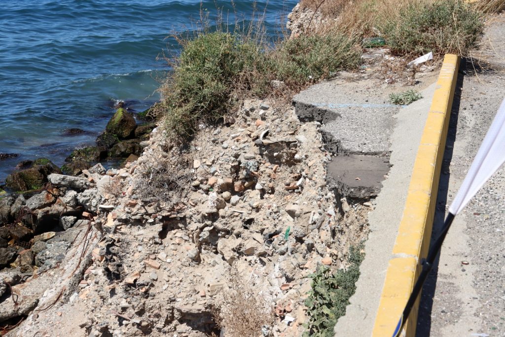 Erosione costiera Tempietto Reggio Calabria