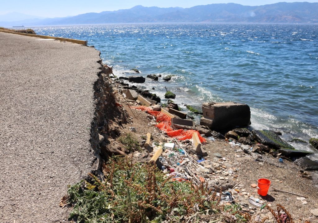 Erosione costiera Tempietto Reggio Calabria