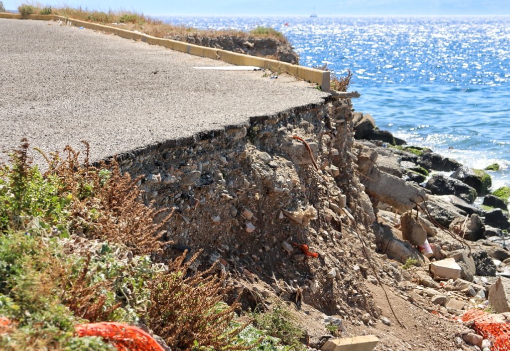 Erosione costiera Tempietto Reggio Calabria