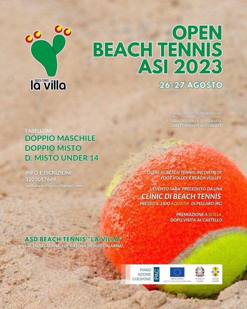 locandina torneo beach tennis