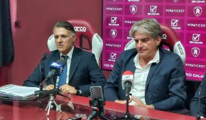 Reggina conferenza presentazione Fenice di Pellegrino Bonanno e mister Trocini