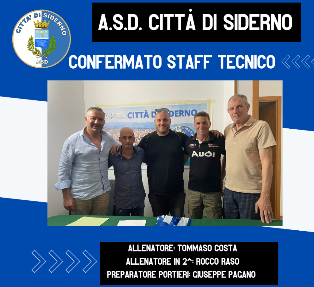 Calcio Asd Città di Siderno confermato lo staff tecnico