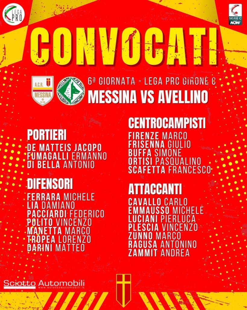 convocati messina