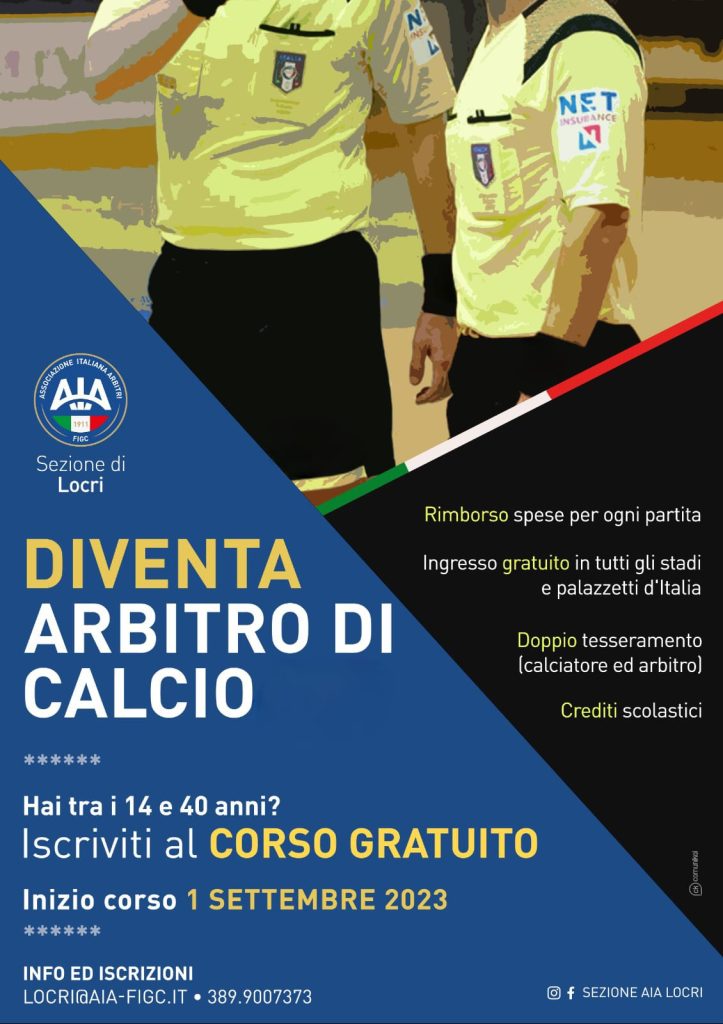 locandina corso arbitro calcio