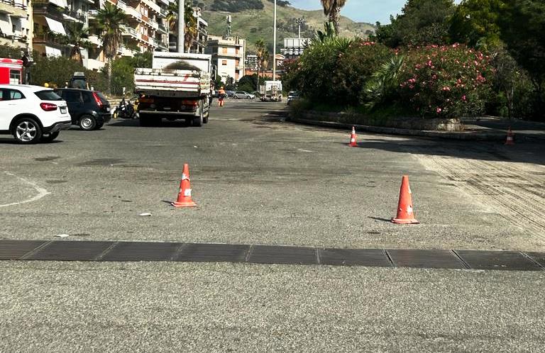 Lavori in corso Argine Annunziata Reggio Calabria per pista ciclabile