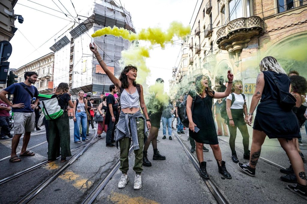 Proteste contro Meloni a Torino
