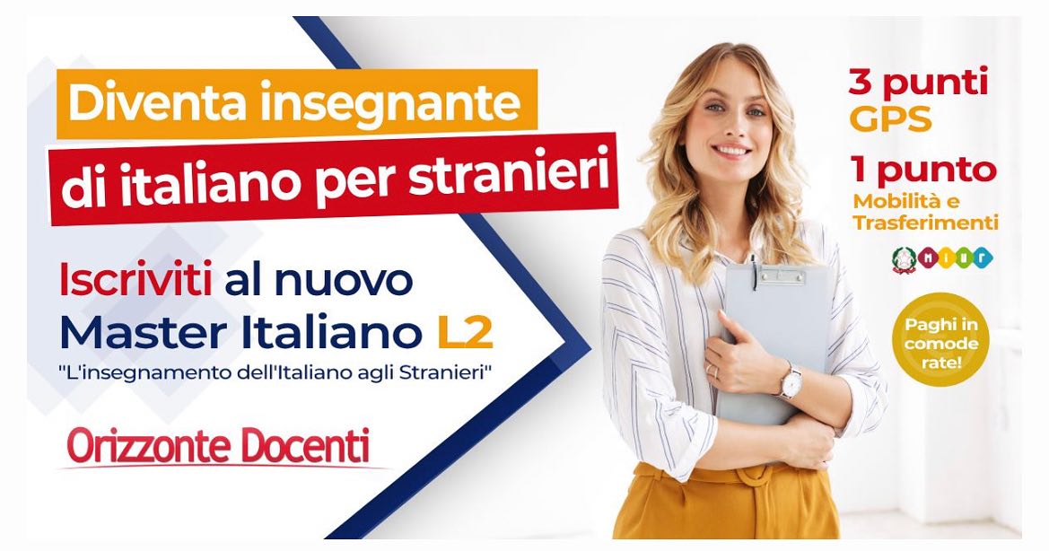 L'insegnamento dell'italiano agli stranieri L2 (3 PUNTI)