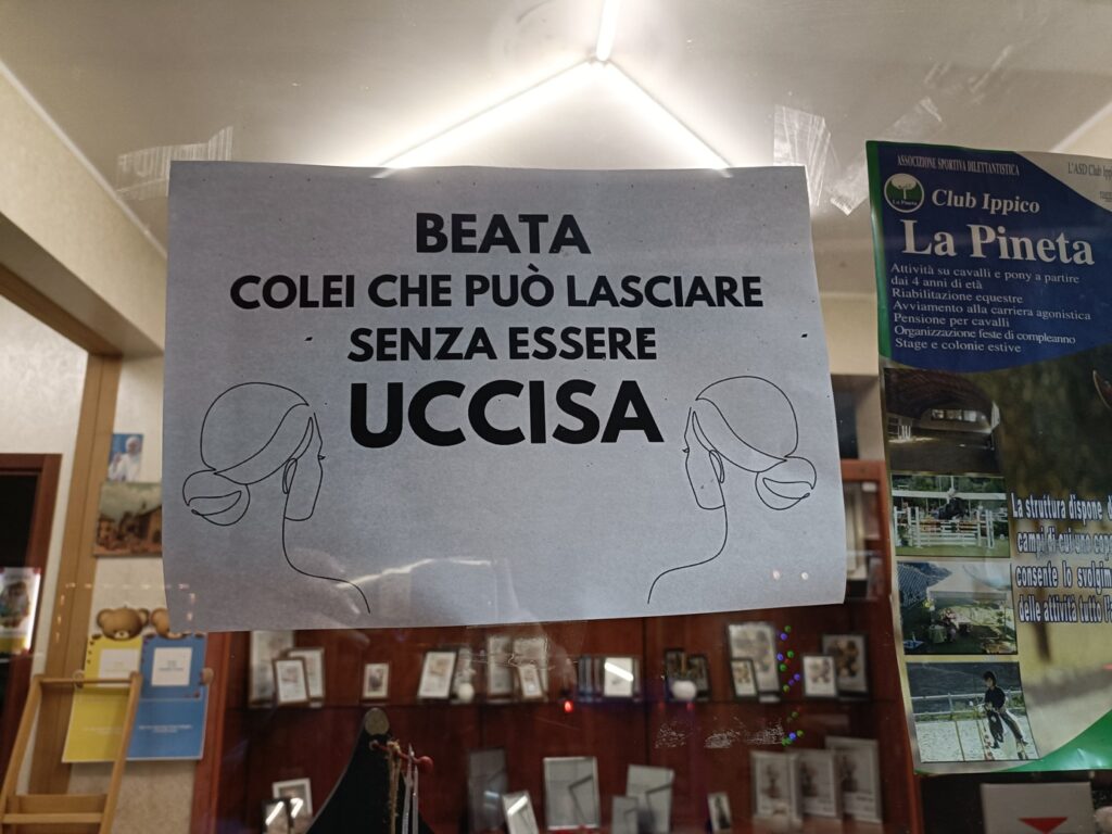 Manifesti Villafranca Tirrena Giornata violenza sulle donne