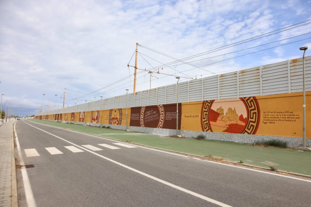 Murales storia di Reggio Calabria al Parco Lineare Sud