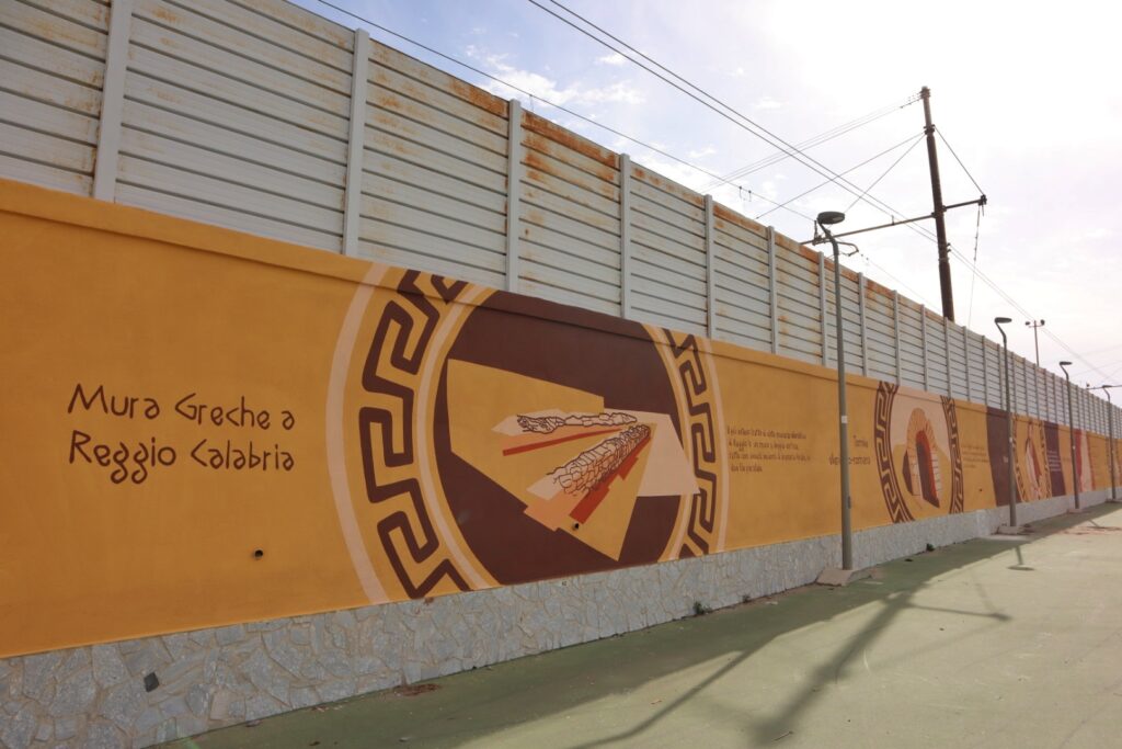 Murales storia di Reggio Calabria al Parco Lineare Sud