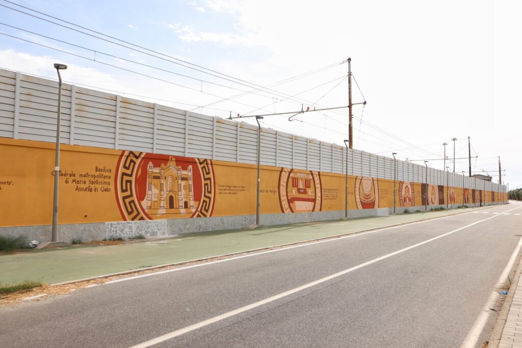 Murales storia di Reggio Calabria al Parco Lineare Sud