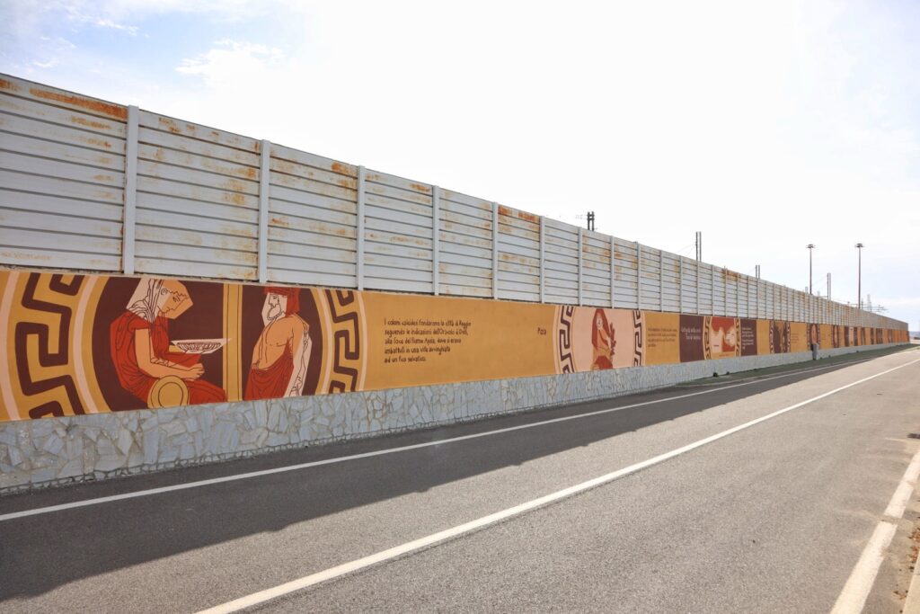 Murales storia di Reggio Calabria al Parco Lineare Sud