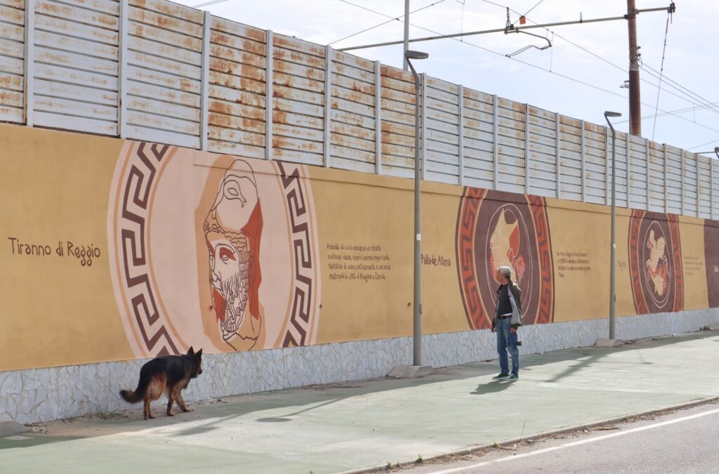 Murales storia di Reggio Calabria al Parco Lineare Sud