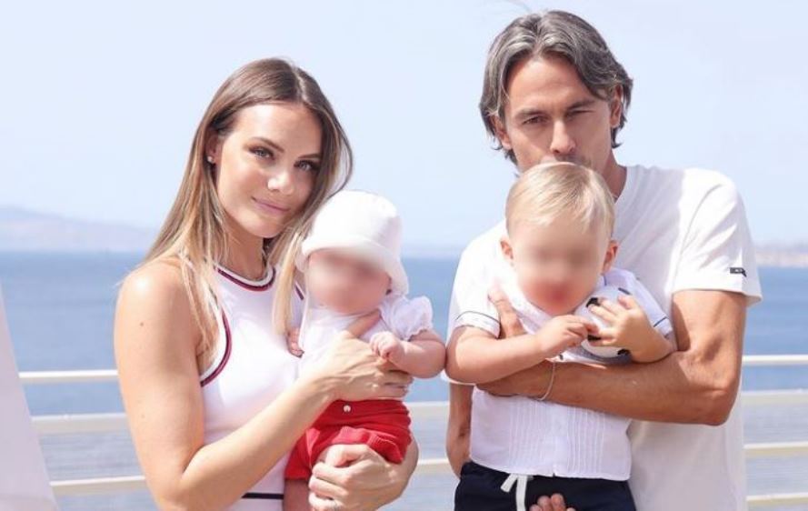 famiglia inzaghi con pippo, angela, edo ed emilia