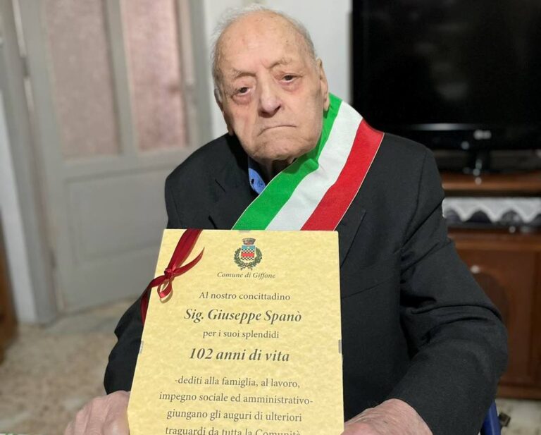 giuseppe spanò 102 anni giffone