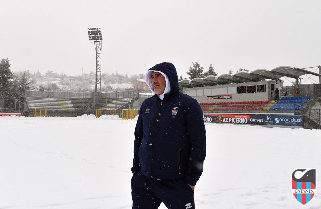 lucarelli catania con la neve a picerno