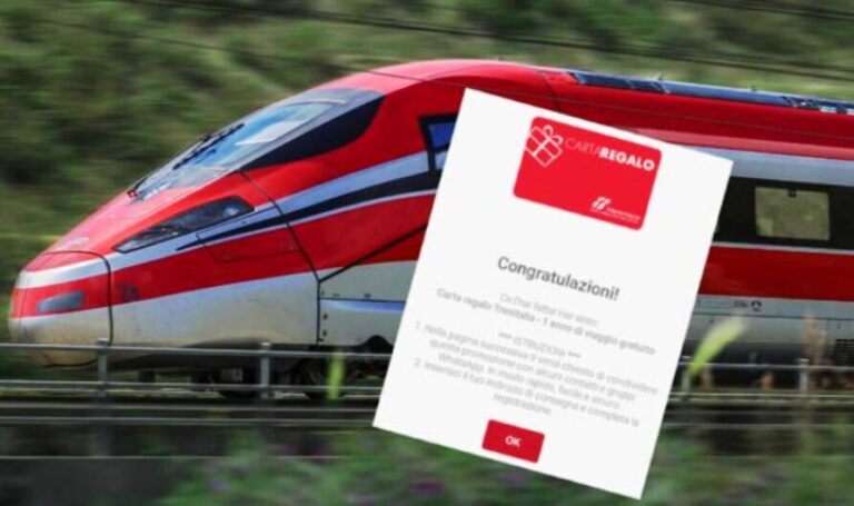 messaggio truffa promozione trenitalia