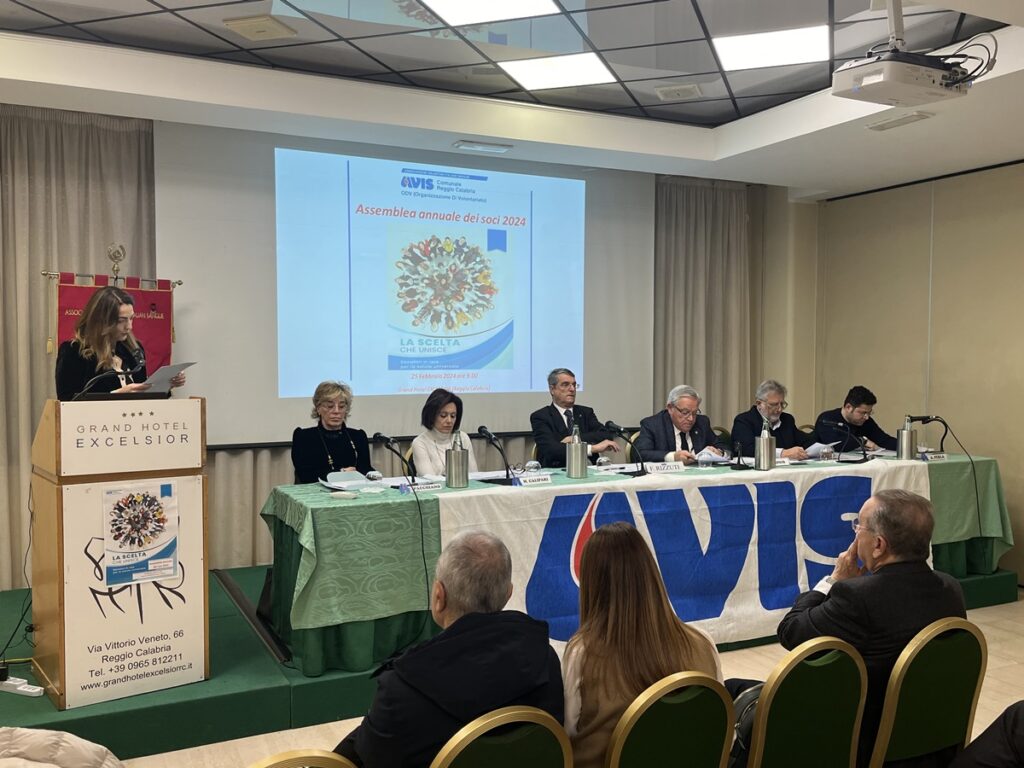 Convegno e Assemblea Avis comunale OdV Reggio Calabria 25 febbraio 2024